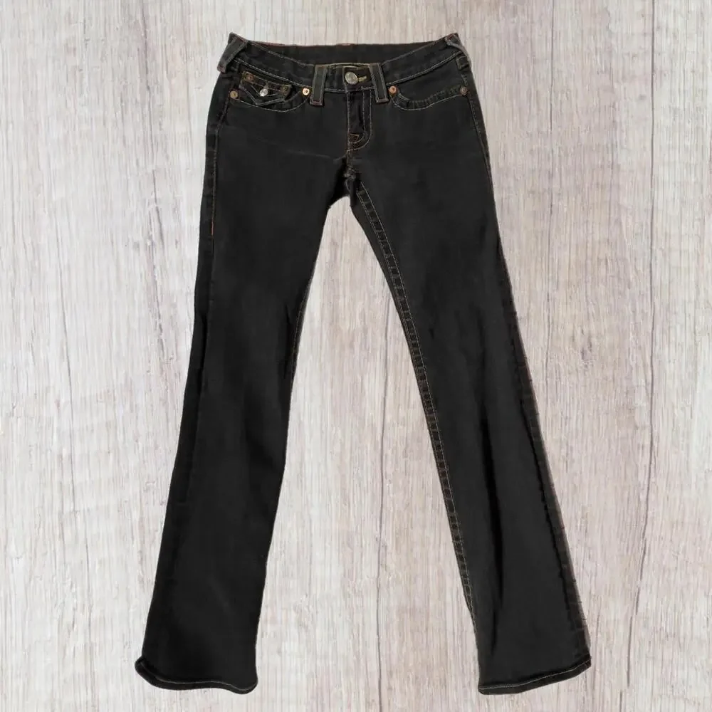 True Religion Billy Dark Wash Relaxed Bootcut Jeans - Size 28